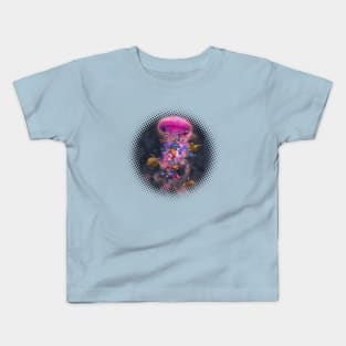 Pink Space Jellyfish Kids T-Shirt